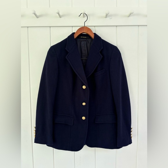 Vintage Sailor Jacket Navy Gold Women Small Medium Nautical Preppy Academia - Picture 4 of 12